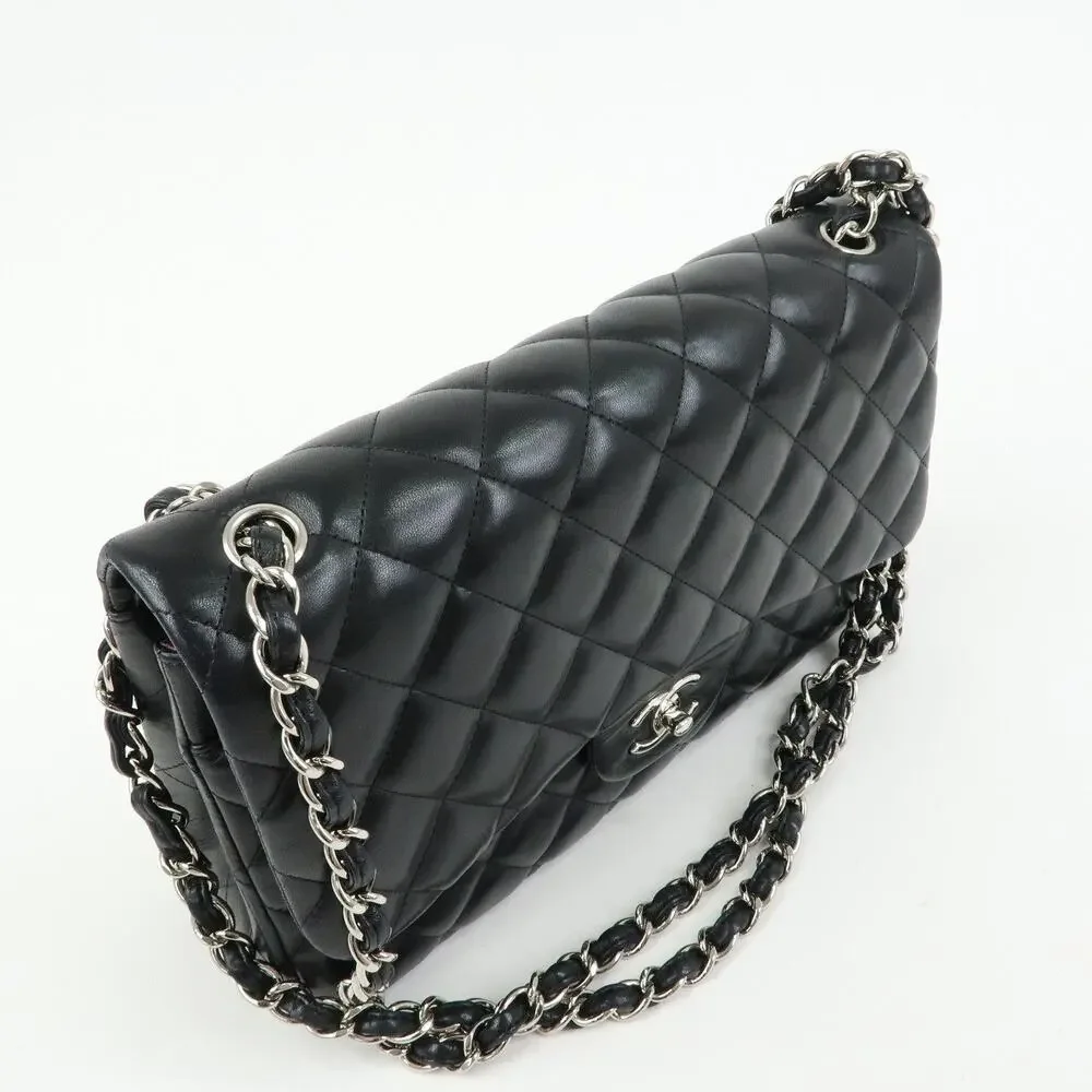 Chanel Lambskin Leather Classic Flap Bag 30 Black